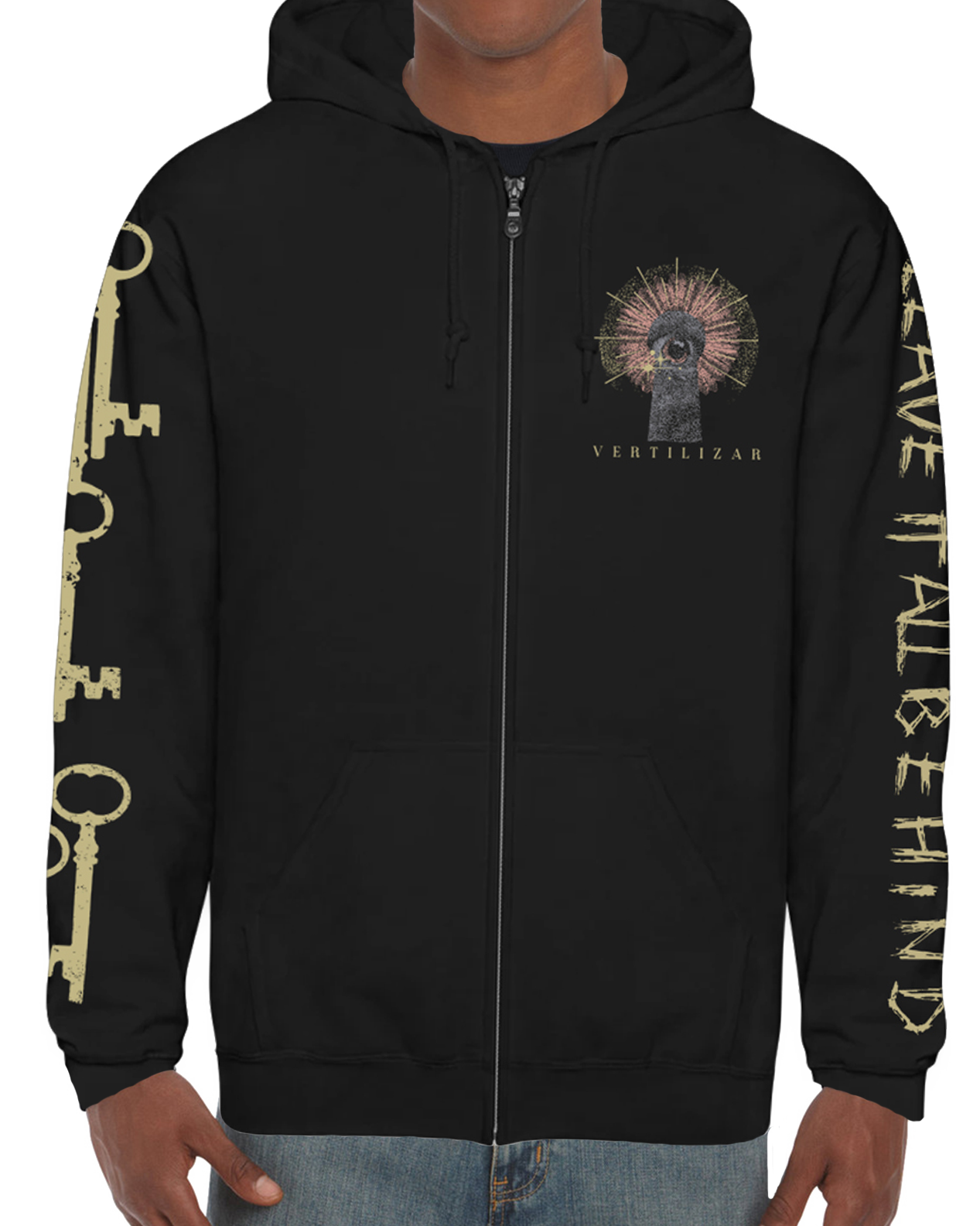 Hoodie Zipper "Leave It All Behind"
